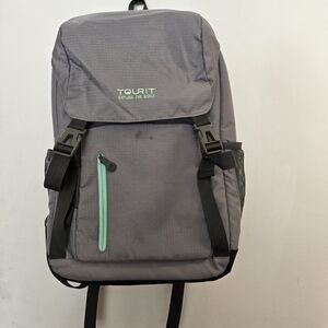 Tourit Explore the World Gray Insulated Cooler Backpack
